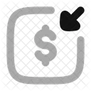 Geld Erhalten Quadrat Icon