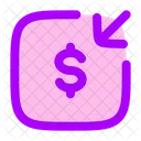 Geld Empfangs Quadrat Icon