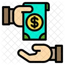 Hand Geld Austausch Symbol