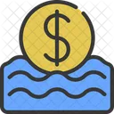 Geld im Fluss halten  Symbol