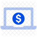 Geld Laptop  Symbol