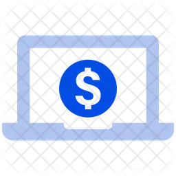 Geld Laptop  Symbol