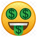 Geld Mund Gesicht Emoji Emoticon Symbol