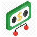 Geldnetzwerk Bargeldnetzwerk Finanznetzwerk Icon