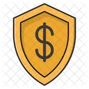 Sicherheit Schild Dollar Symbol