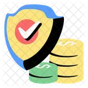 Schutzen Geld Schild Symbol