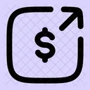 Geld-Senden-Quadrat  Icon