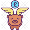 Sparschwein Mit Flugeln Geld Sparen Sparschwein Symbol