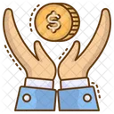 Geld Sparen Hand Geld Symbol