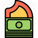 Geld verbrennen  Symbol