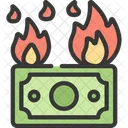 Geld verbrennen  Symbol