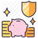 Versicherungsgeld Geldversicherung Geld Sparen Symbol