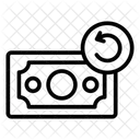 Ruckerstattung Banknote Geld Symbol