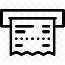 Geldautomat Quittung Elektronik Symbol