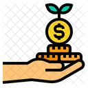 Gewinn Geld Hand Symbol