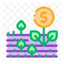 Geld Baum Feld Symbol