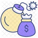 Geldbombe Dollar Dollarbombe Symbol