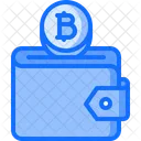 Brieftasche Geldborse Bitcoin Symbol