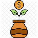 Geldfluss Cashflow Geldanlage Symbol
