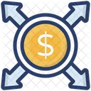 Geldfluss Cashflow Kapital Symbol