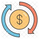 Geldfluss Cashflow Kapital Symbol