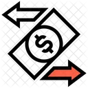 Geldfluss Geldtransaktion Transaktionsfluss Symbol
