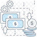 Geldfluss Cashflow Kapital Symbol