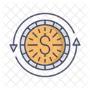 Geld Umlauf Geldfluss Symbol