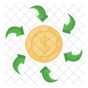 Geldfluss Cashflow Finanzfluss Symbol