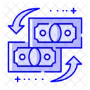 Geldfluss Cashflow Geldnetzwerk Symbol