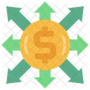 Geldfluss Bargeld Uberweisung Symbol