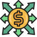 Geldfluss Bargeld Uberweisung Symbol