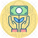 Wachstum Hand Geld Symbol