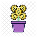 Pflanzeninvestition Blumeninvestition Symbol