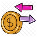 Geldtransfer Geldfluss Cashflow Icon