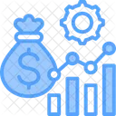 Balkendiagramm Budget Kosten Symbol