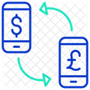 Mobile Transaktion Wahrungsumtausch Dollar In Pfund Symbol