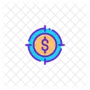 Geldziel Gewinnziel Geld Symbol