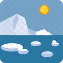 Gelo Polar Islandia Aquecimento Global Ícone