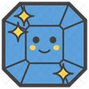 Gem Face Emoticon Emotion Icon