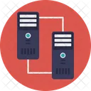 Geteilt Server Netzwerk Symbol