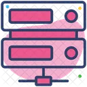 Shared Server Dateninfrastruktur Server Hosting Symbol