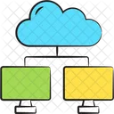 Cloud Hosting Cloud Netzwerk Cloud Computing Symbol