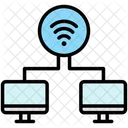 Gemeinsam Genutztes WLAN Gemeinsam Genutzte Signale Symbol