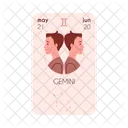 Gemini Zodiac Horoscope Icon