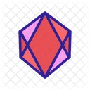 Diamonds Contour Concept Icon