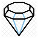 Gemstone Diamond Faceted Icon