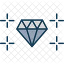 Gemstone Diamond Jewelry Icon
