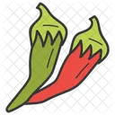 Gemuse Gewurze Chilis Symbol