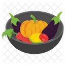 Gemusekorb Gemuseeimer Landwirtschaftselement Symbol